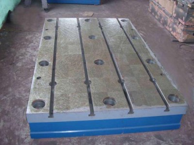 湖南T型槽铸铁平台生产厂家~河北卓峻机床加工定做铆焊平板