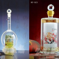 重庆工艺酒瓶制造公司/河间宏艺玻璃制品厂价销售内画酒瓶