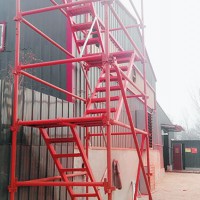 香蕉式安全爬梯厂家「合新建筑」梯笼|楼梯立杆费用@山西太原